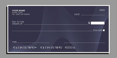 Payment check isolated on background. Empty blank mockup. illustration vector