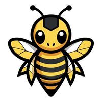 Executioner Wasp bee dancing kawaii vector