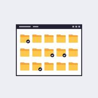 file folders ui design vector