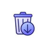 Reduce waste icon with outline vector