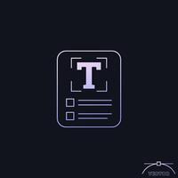 text scan icon with a gradient vector