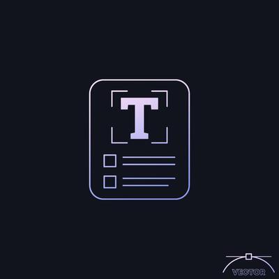 text scan icon with a gradient