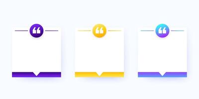 quote boxes for text, quotation frames design vector