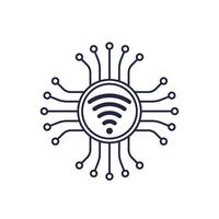Wi-fi connection, fast wi-fi network icon vector