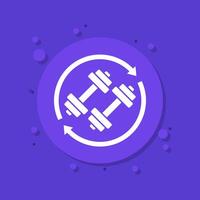 Circuit training icon for web vector