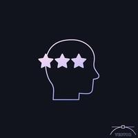 experience and skills icon with outline vector