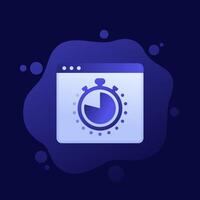 online timer, countdown icon, design vector
