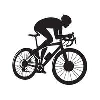 cycle art silhouette with with white background. vector
