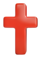brillante rojo cruzar en un sencillo diseño configuración, cortar fuera - valores . png