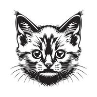 Cat Face Design Images. Cute cat face Stock Images isolated on white background vector
