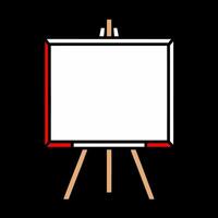 a blank billboard with a wooden frame that says blank billboard on it. A whiteboard billboard mock up design. vector