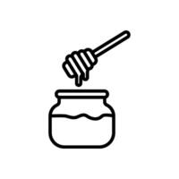 honey icon in line style vector