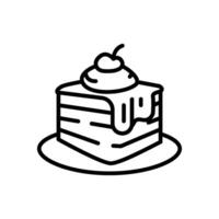 tiramisu icon in line style vector