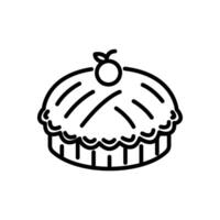 pie icon in line style vector