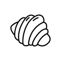 croissant icon in line style vector