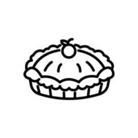 pie icon in line style vector