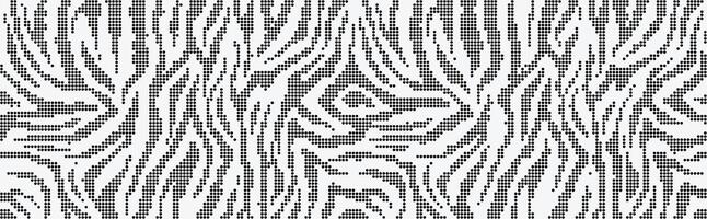Zebra dot stylish texture. Digital stripe skin, halftone pattern, animal print. Black and white seamless background vector