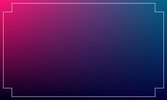 dark pink and blue gradient background with white rectangular line frame vector