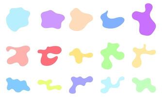 pastel colorful fluid shapes design elements collection vector