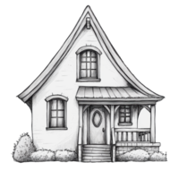 Charming cottage with spring architecture png