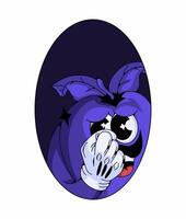 a shiny blue plum bursts forth, its clenched fist a beacon of hope. It's a testament to the enduring spirit that can find a way out of any situation. vector