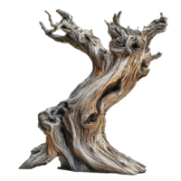 Weathered tree trunk with intricate patterns png
