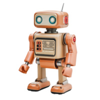 Vintage toy robot with colorful eyes and buttons png