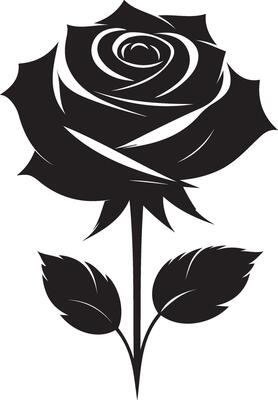 a black and white drawing of a rose with the words roses on it