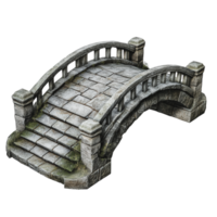 Arched stone bridge over a small pathway png