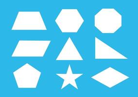Geometric shape for mathematic, colorful icon vector