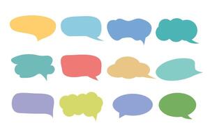 Set of call out, speech bubbles, chats, elements icons, illustration. vector