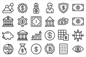 E-Commerce set of web icons in line style. Online shopping icons for web and mobile app. Business, mobile shop, digital marketing, bank card, gifts, sale, delivery. vector