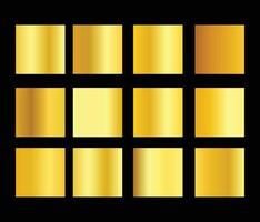 gold gradients metallic gradients set vector