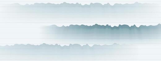 white striped paper torn in layers abstract background vector