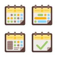 Calendar, Date and Time Icon and Graphic Element Resource vector