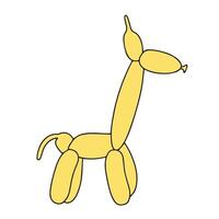 Inflatable giraffe made of twisted balloons. Design element for greeting card, invitation card, print, flyer, banner. . vector