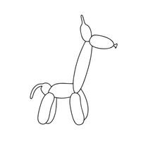 Inflatable giraffe made of twisted balloons. Design element for greeting card, invitation card, print, flyer, banner. . vector