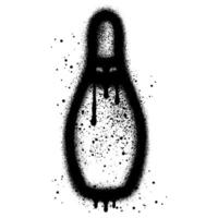Spray Painted Graffiti Bowling icon Sprayed isolated with a white background. vector
