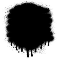 Black ink style spray, blobs and stains of spray paint and texture. Grunge shapes and dirty silhouettes for your designs. vector