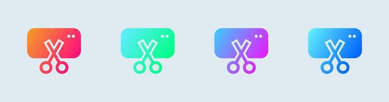 Edit solid icon in gradient colors. Editing tool signs illustration. vector