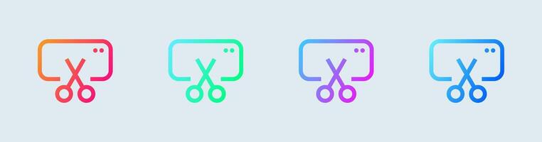 Edit line icon in gradient colors. Editing tool signs illustration. vector