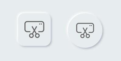 Edit line icon in neomorphic design style. Editing tool signs illustration. vector