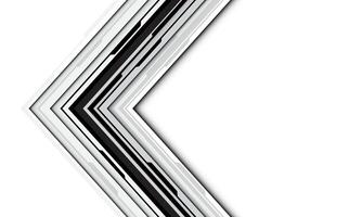 Abstract arrow black line circuit cyber geometric on white blank space design modern futuristic technology background vector