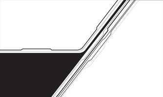 Abstract black line circuit cyber geometric on white blank space design modern futuristic technology background vector