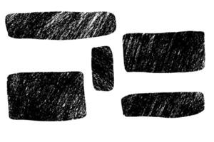 Hand drawn grunge ink black strokes in rectangle shape, creative brush lines with rough edges with texture. Abstract hand drawn doodle line borders. vector