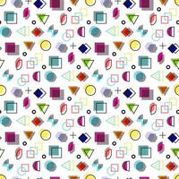 Memphis style with geometric pattern, illustration with geometric figures. Trendy seamless pattern. vector