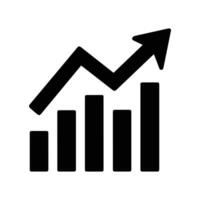 Graph chart economic icon. Money business increase design. vector