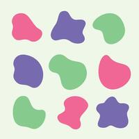 Collection of abstract shapes and Liquid drops for design and creative element shapes vector