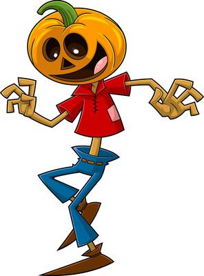 Happy Jack O Lantern Cartoon Character Dancing