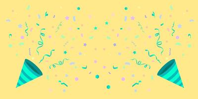 Party popper explosion with serpantin vector